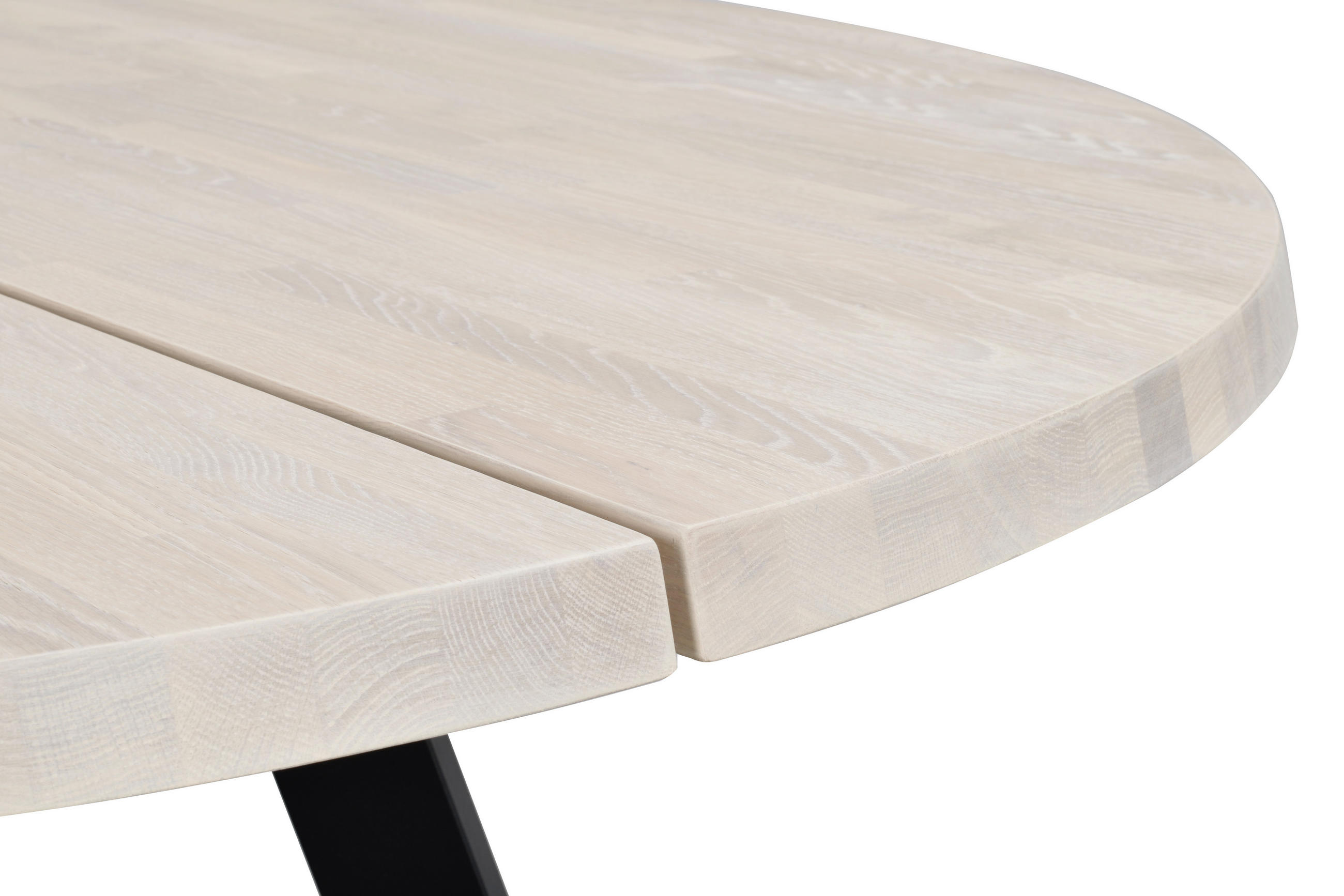 MATBORD i metall, trä 160/160/75 cm   - vit/svart, Design, metall/trä (160/160/75cm) - Rowico