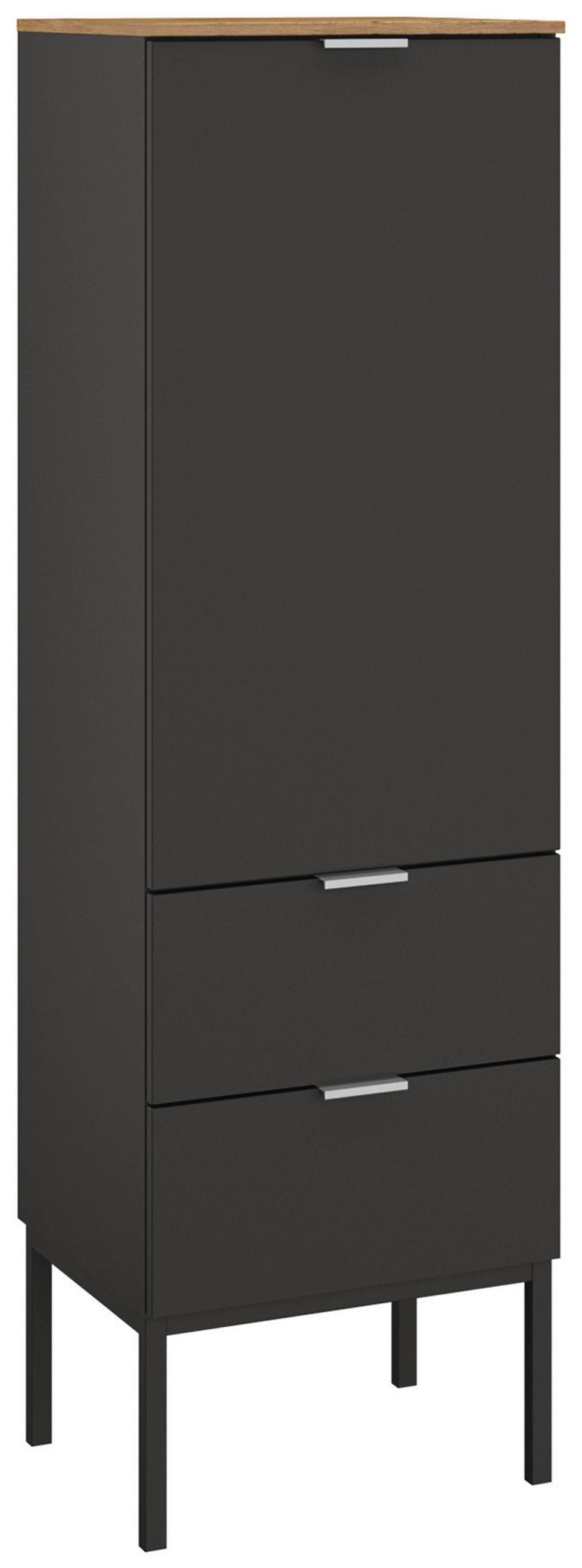 HIGHBOARD  in 40/138/42 cm  - Alufarben/Graphitfarben, Trend, Holzwerkstoff/Metall (40/138/42cm) - Stylife