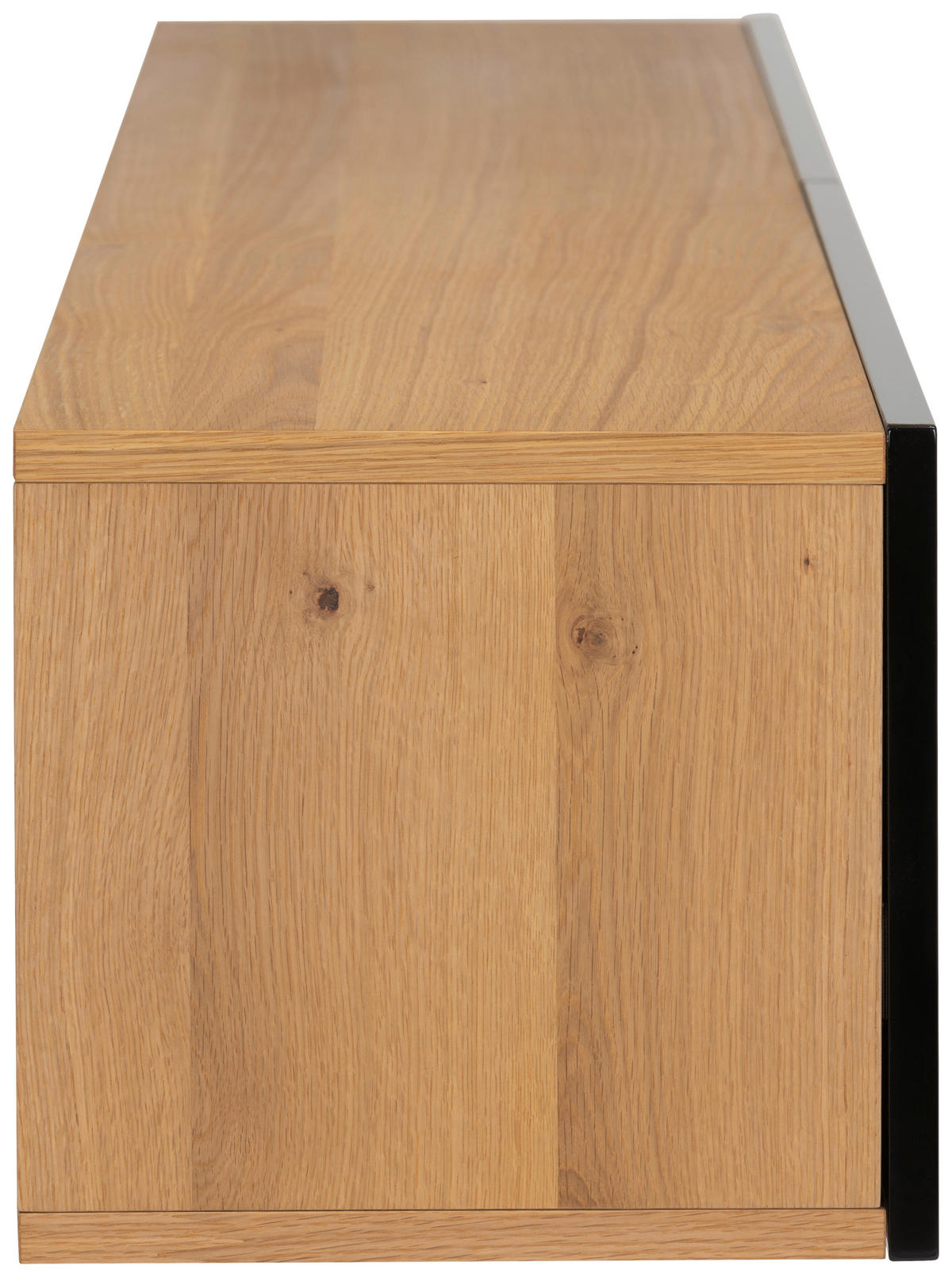 LOWBOARD  in  - Schwarz Hochglanz/Naturfarben, Design, Holz/Holzwerkstoff (180/33/30cm) - MID.YOU