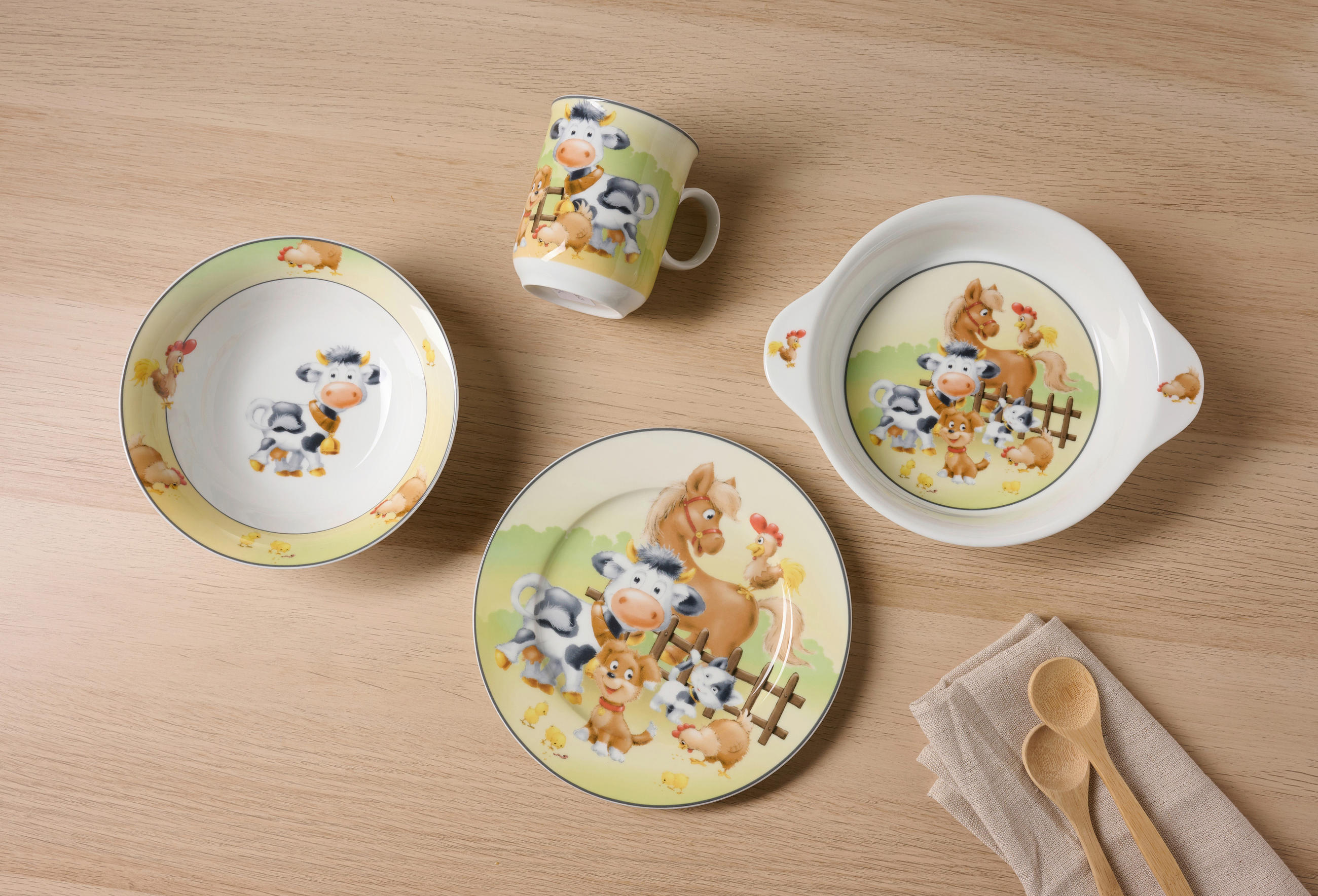 KINDERBECHER Hoftiere  - Schwarz/Braun, KONVENTIONELL, Keramik (11/8/9cm) - Ritzenhoff Breker