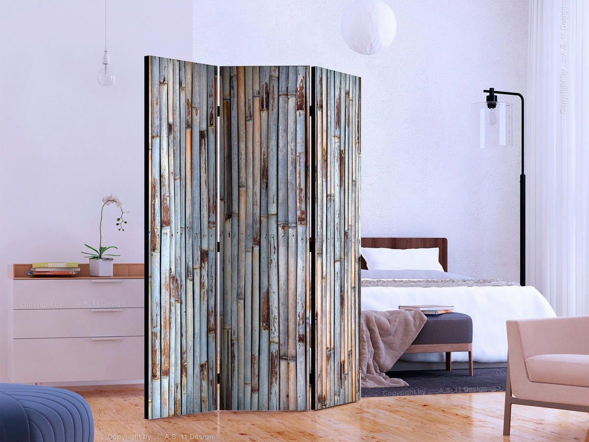 PARAVENT mit 3  Flügel - Multicolor, Basics, Holz/Textil (135/172/3cm) - artgeist
