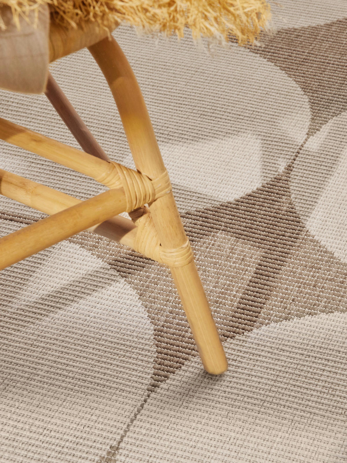 OUTDOORTEPPICH 120/170 cm Duet Weiß, Sandfarben  - Sandfarben/Weiß, Design, Kunststoff (120/170cm)
