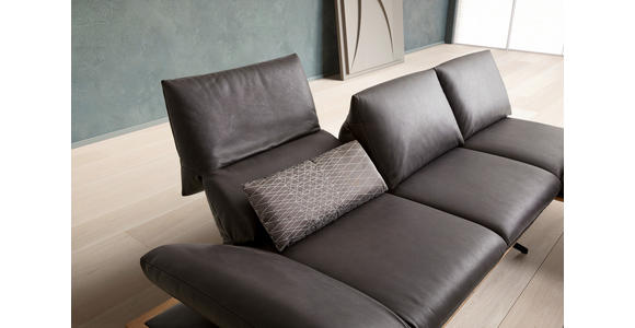 ECKSOFA Braun Echtleder  - Schwarz/Braun, Design, Leder/Holz (205/282cm) - Dieter Knoll