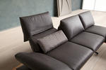 ECKSOFA Braun Echtleder  - Schwarz/Braun, Design, Leder/Holz (282/205cm) - Dieter Knoll