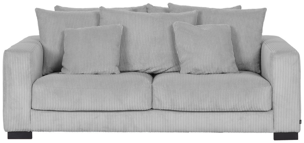2,5-SITS SOFFA i manchester grå  - svart/grå, Klassisk, trä/textil (203/83/126cm) - MID.YOU
