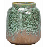 VASE  - Taupe/Grün, Basics, Keramik (13/16/13cm)
