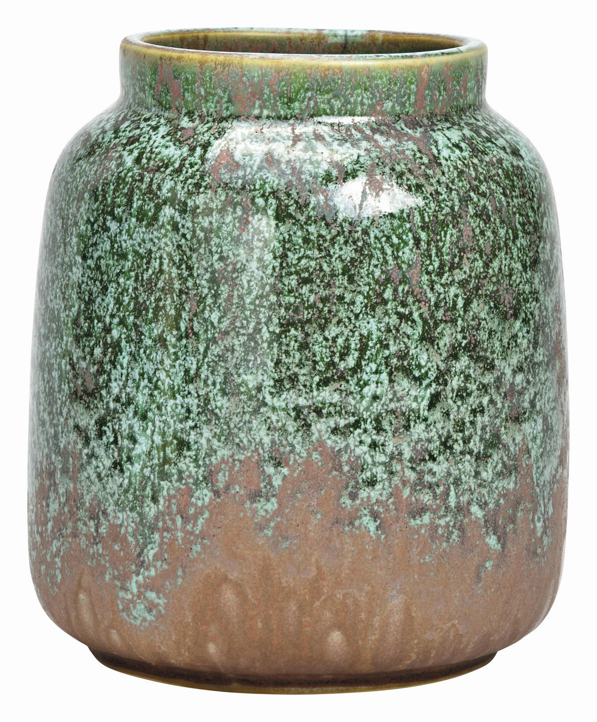 VASE  - Taupe/Grün, Basics, Keramik (13/16/13cm)