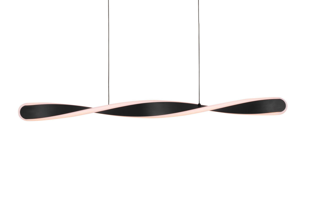 ZÁVESNÉ LED SVIETIDLO, 89/6/150 cm  - čierna, Design, kov/plast (89/6/150cm) - Novel