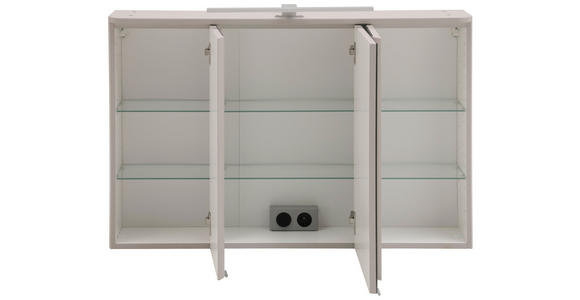 SPIEGELSCHRANK 101/64/21 cm  - Kaschmir/Alufarben, KONVENTIONELL, Glas/Holzwerkstoff (101/64/21cm) - Xora