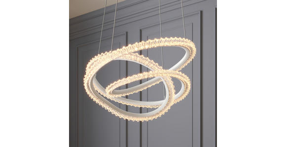 LED-HÄNGELEUCHTE 55/120 cm  - Weiß, Basics, Kunststoff/Metall (55/120cm) - Novel