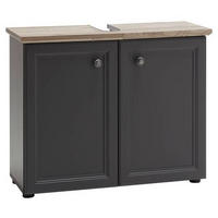 MASCĂ PENTRU LAVOAR 84/67/32 cm  - culoare lemn stejar/gri, Romantik / Landhaus, plastic/material pe bază de lemn (84/67/32cm) - Landscape