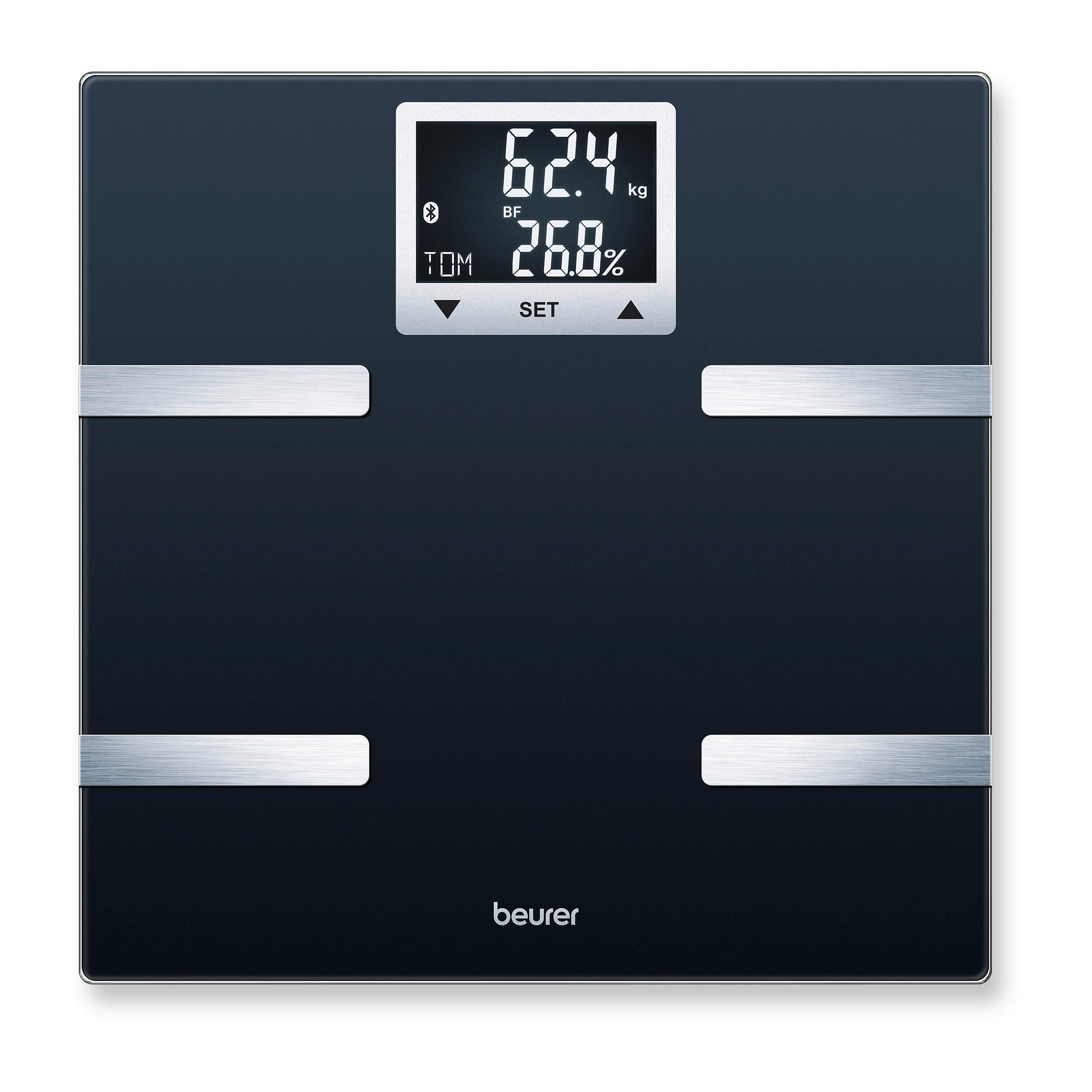 KÖRPERANALYSEWAAGE - Schwarz, Basics, Glas (4.8/34.8/35.2cm) - Beurer