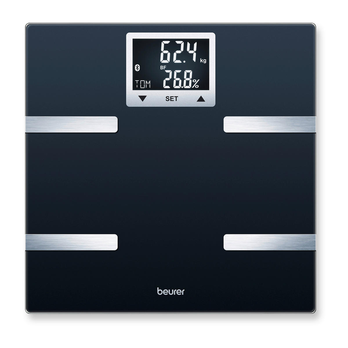 KÖRPERANALYSEWAAGE - Schwarz, Basics, Glas (4.8/34.8/35.2cm) - Beurer