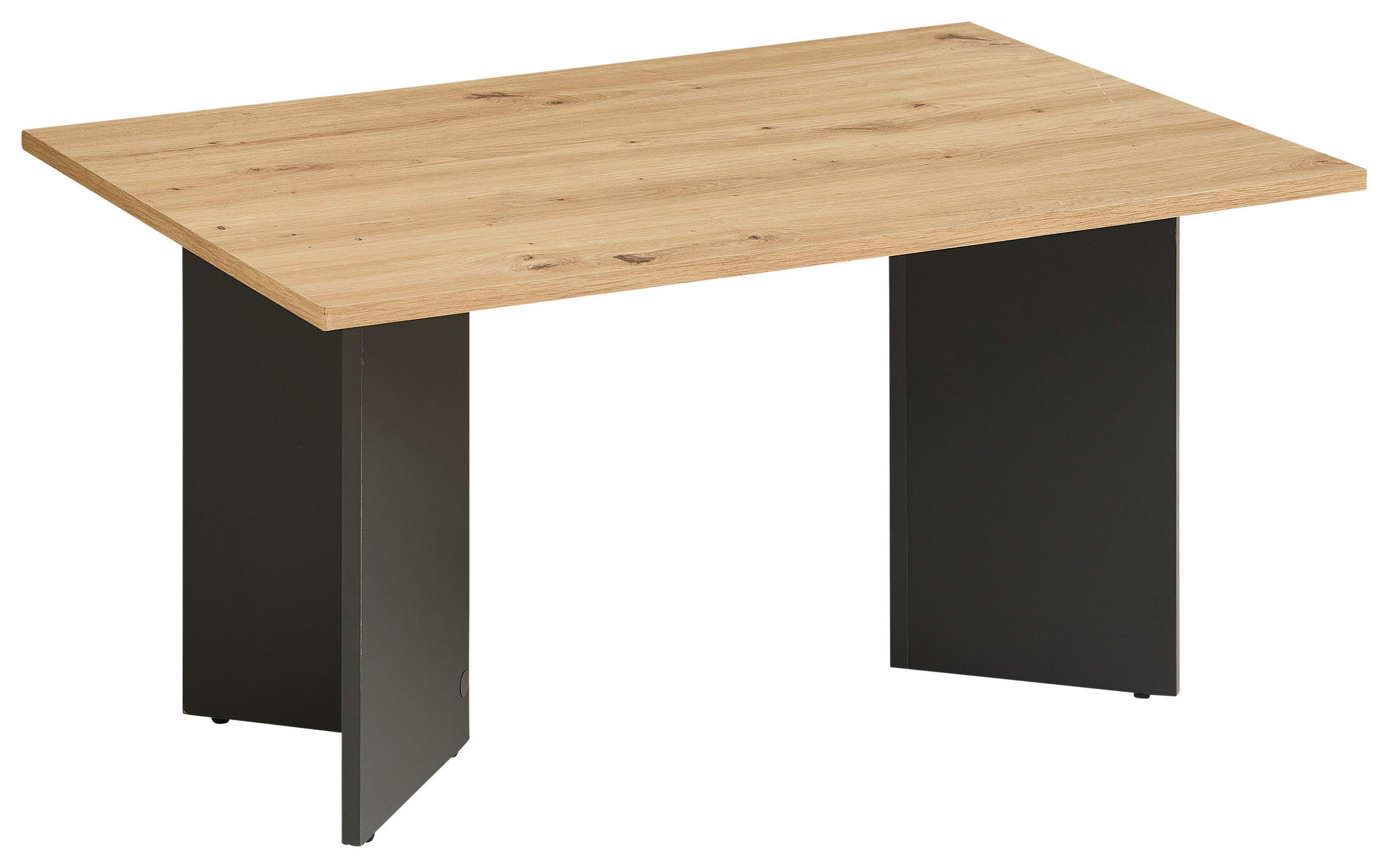COUCHTISCH 86/58/44 cm rechteckig Dunkelgrau, Eiche Artisan  - Dunkelgrau/Eiche Artisan, KONVENTIONELL, Holzwerkstoff (86/58/44cm) - Boxxx