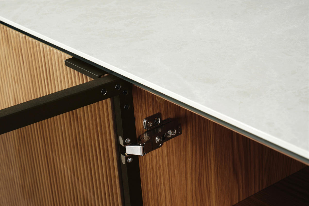 SIDEBOARD  200/77/50 cm  - Eichefarben/Beige, Design, Glas/Keramik (200/77/50cm) - Dieter Knoll