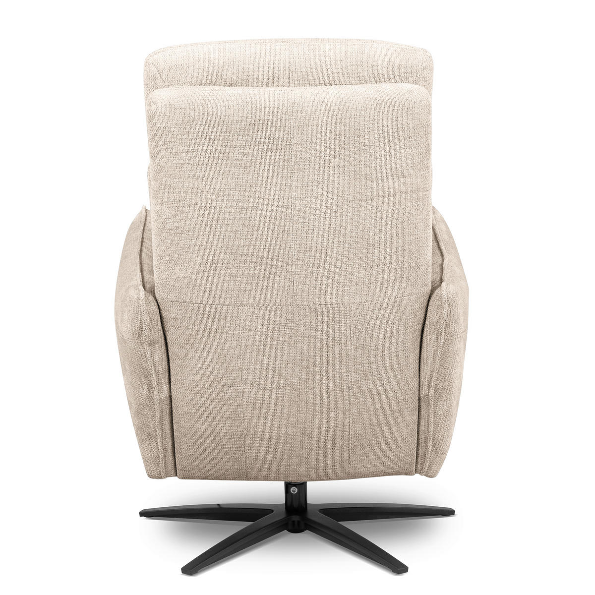 RELAXSESSEL in Textil Beige  - Beige/Schwarz, Design, Textil/Metall (77/107/88cm) - Livetastic