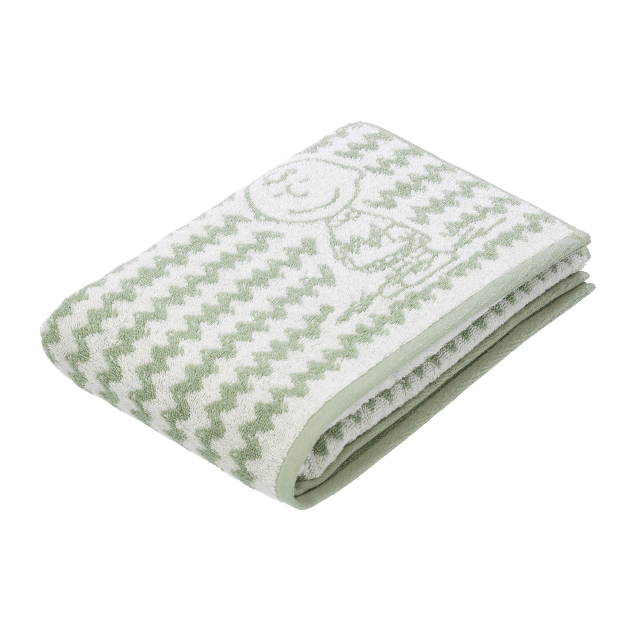 DUSCHTUCH Charlie Brown 67/140 cm  - Grün, Design, Textil (67/140cm) - Vossen