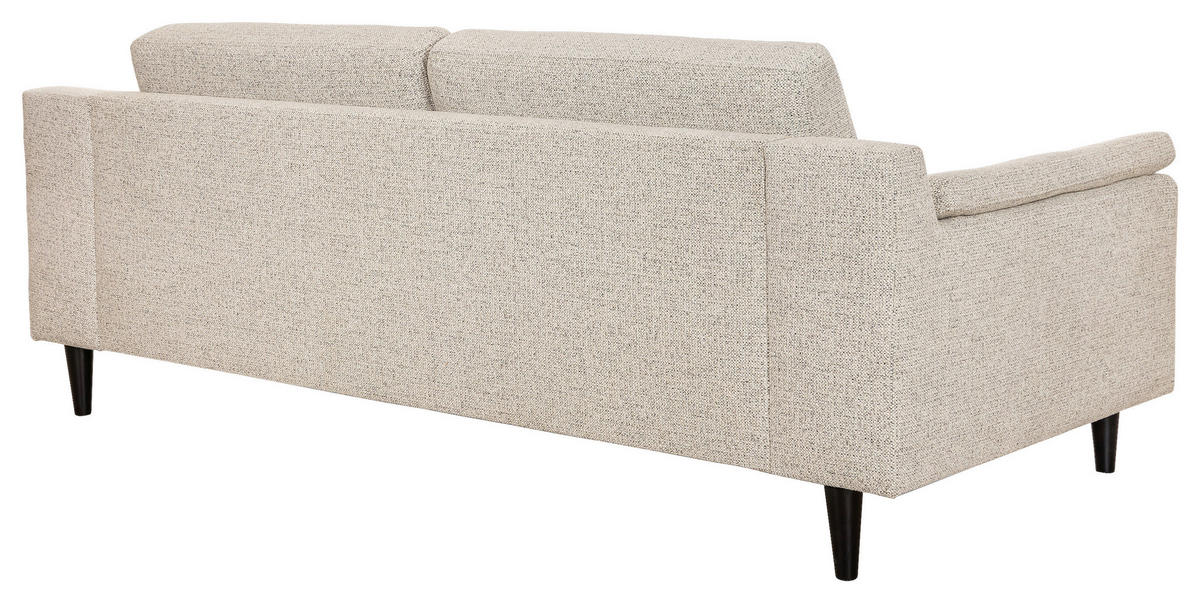 2,5-SITS SOFFA i ljusgrå  - ljusgrå/svart, Design, metall/trä (211/85/92cm) - Pure Home Comfort