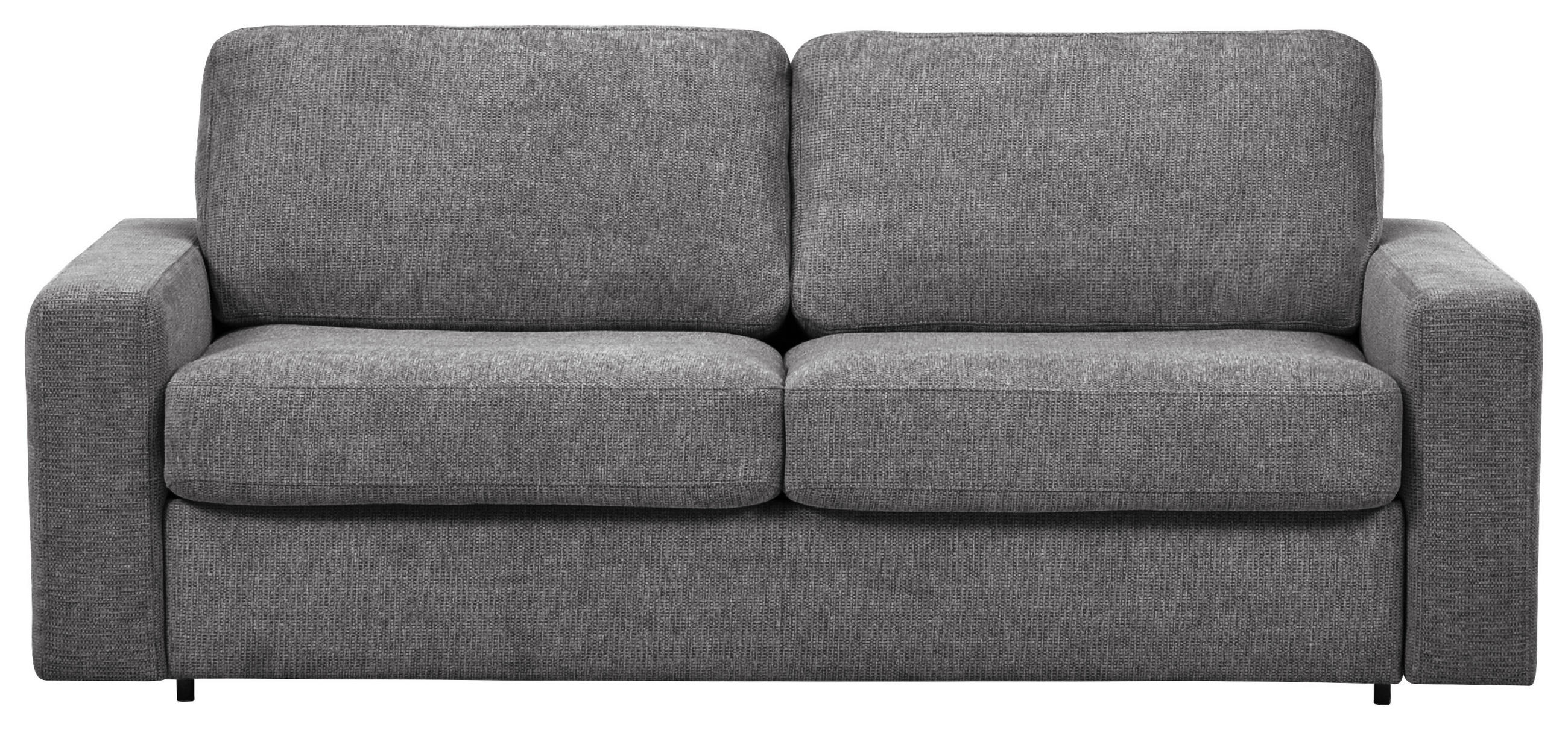 SCHLAFSOFA Flachgewebe Grau  - Schwarz/Grau, MODERN, Kunststoff/Textil (195/80/100cm) - Carryhome
