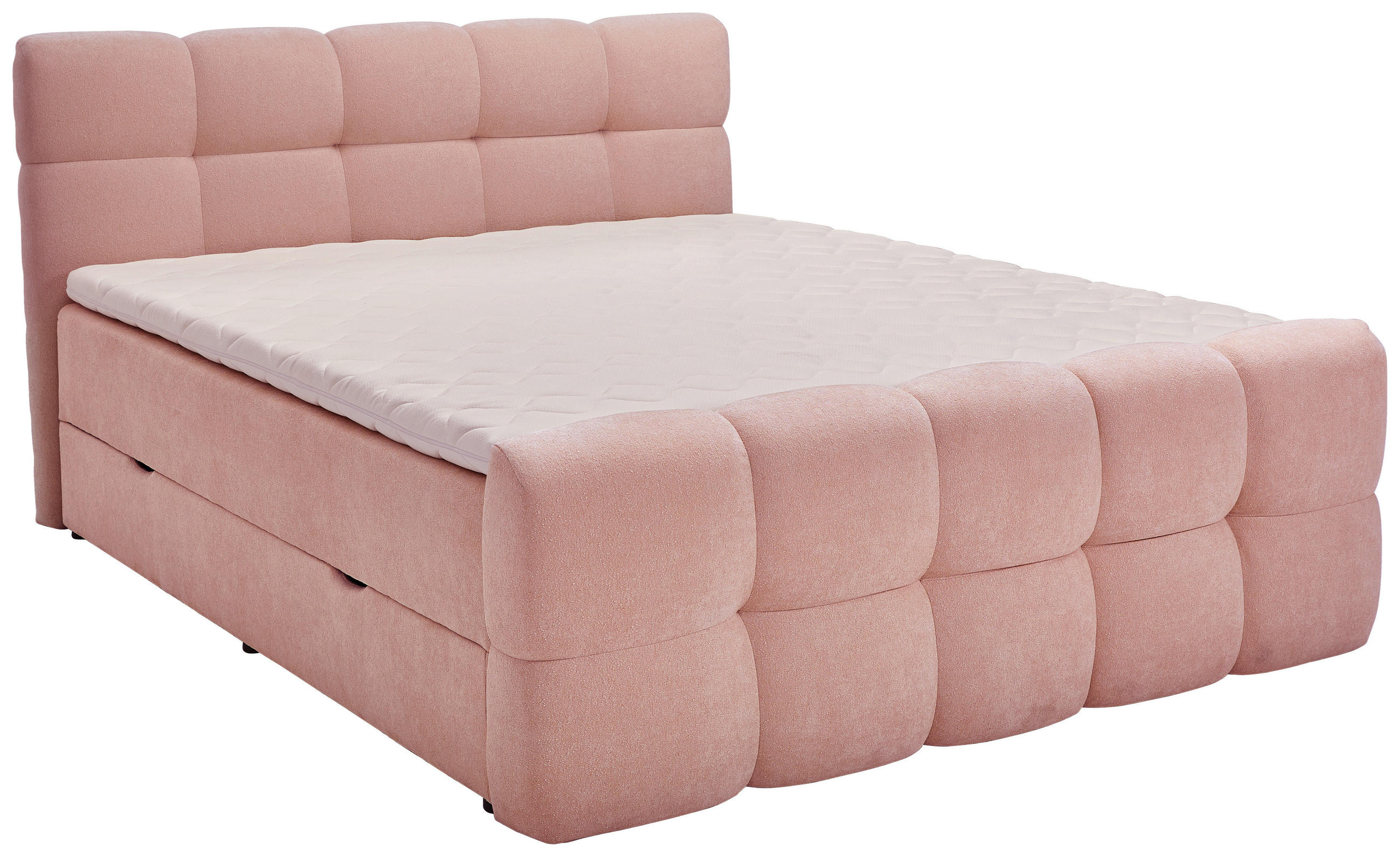 BOXBETT 180/200 cm  in Rosa  - Schwarz/Rosa, Design, Holz/Kunststoff (180/200cm) - Moderano
