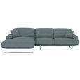 ECKSOFA Lesina in Webstoff Anthrazit  184/304 cm  - Anthrazit, Design, Textil/Metall (184/304cm) - Dieter Knoll