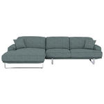 ECKSOFA Lesina in Webstoff Anthrazit  184/304 cm  - Anthrazit, Design, Textil/Metall (184/304cm) - Dieter Knoll