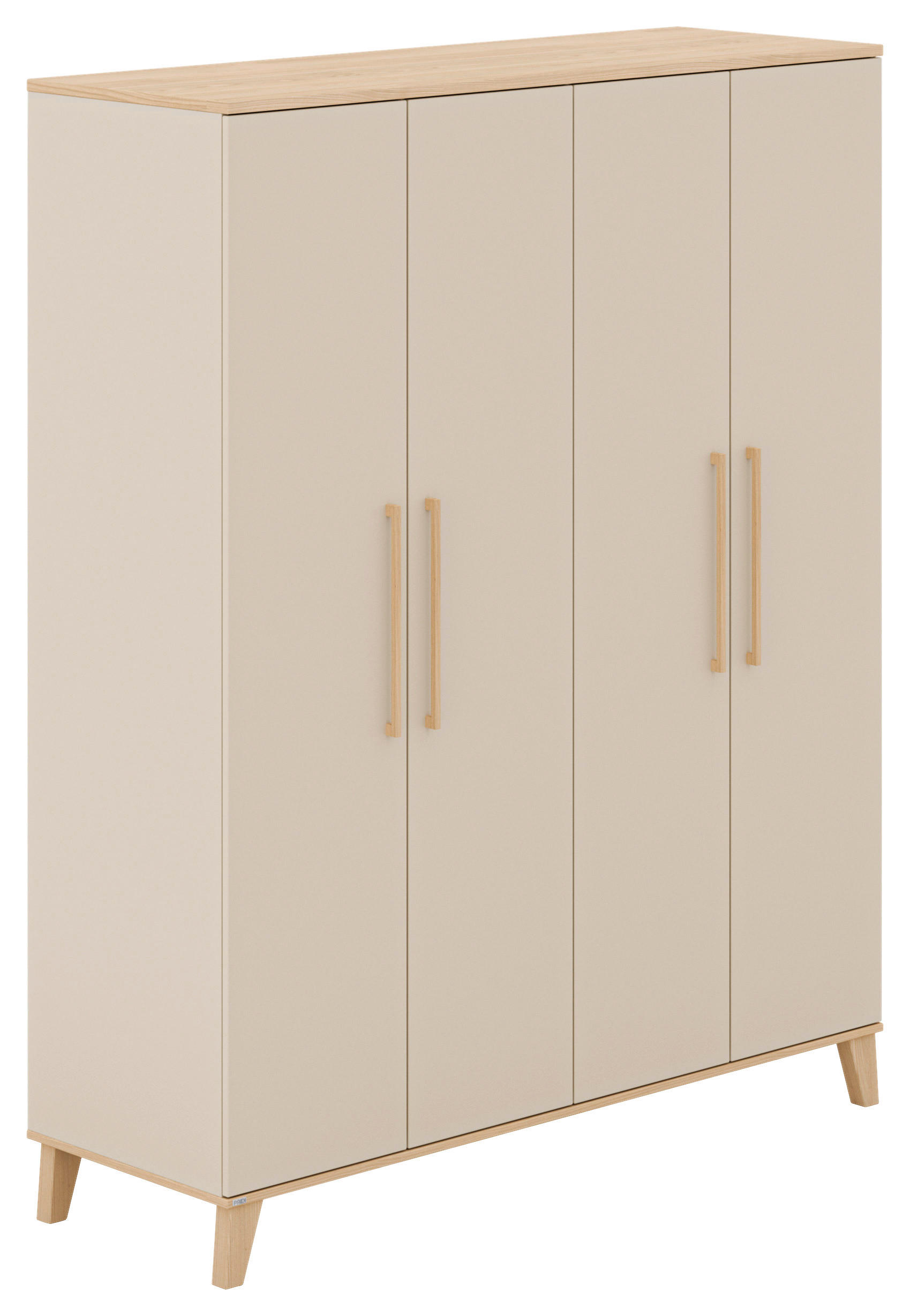 KINDERKLEIDERSCHRANK MALIO Naturfarben, Beige  - Beige/Naturfarben, Design, Holzwerkstoff (164/202,9/55,6cm) - Paidi