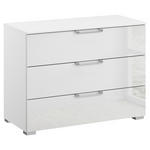 KOMMODE  in 80/61/42 cm  - Klar/Silberfarben, Design, Glas/Holzwerkstoff (80/61/42cm) - Novel