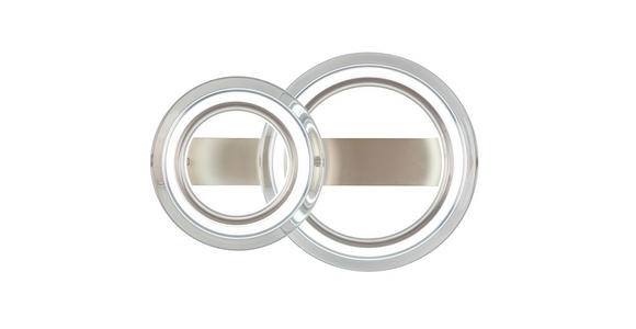 LED-DECKENLEUCHTE 66/45/16 cm - Chromfarben/Champagner, Design, Kunststoff/Metall (66/45/16cm) - Dieter Knoll