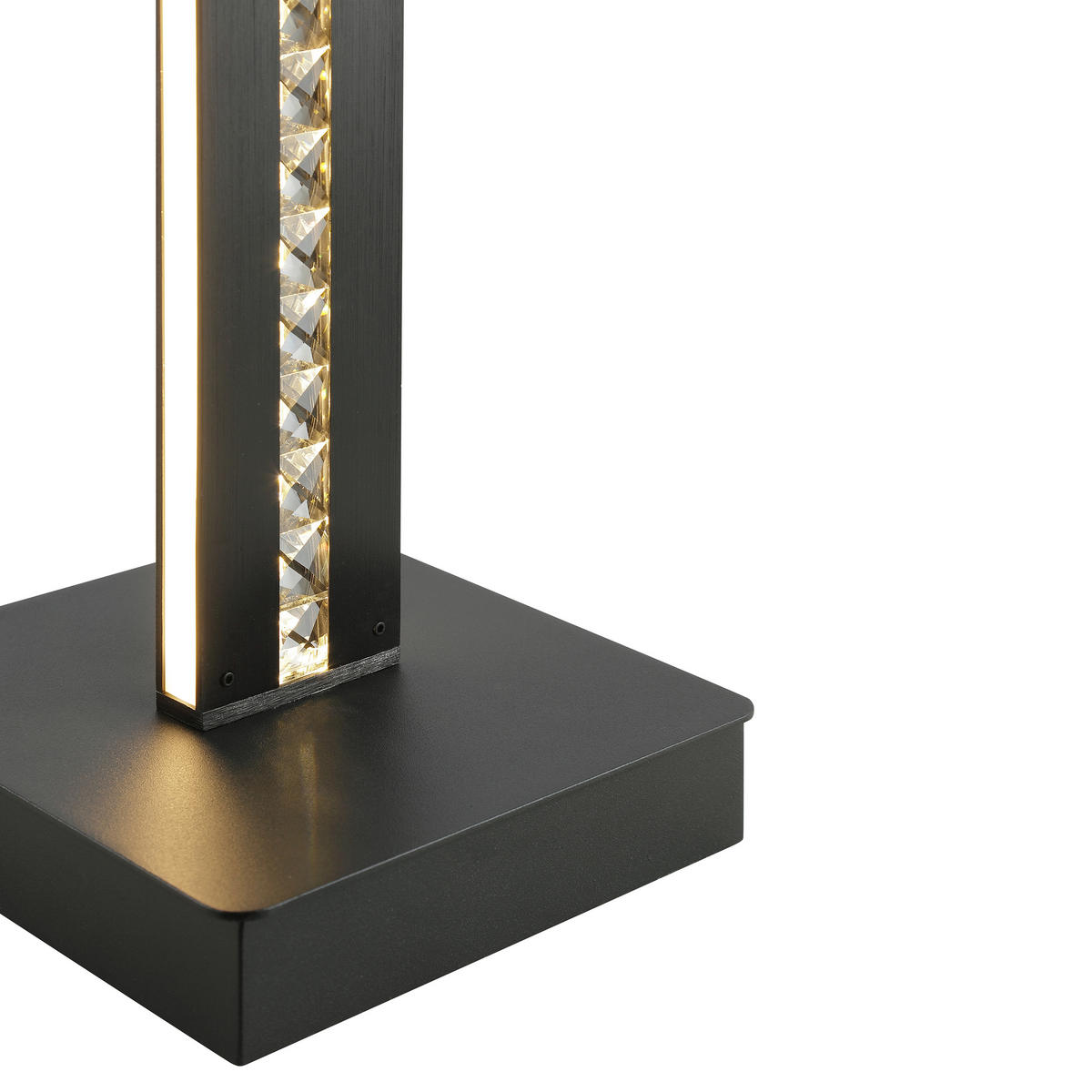 LED-STEHLEUCHTE Banda 17/163/17 cm  - Schwarz, Design, Glas/Metall (17/163/17cm) - Brilliant