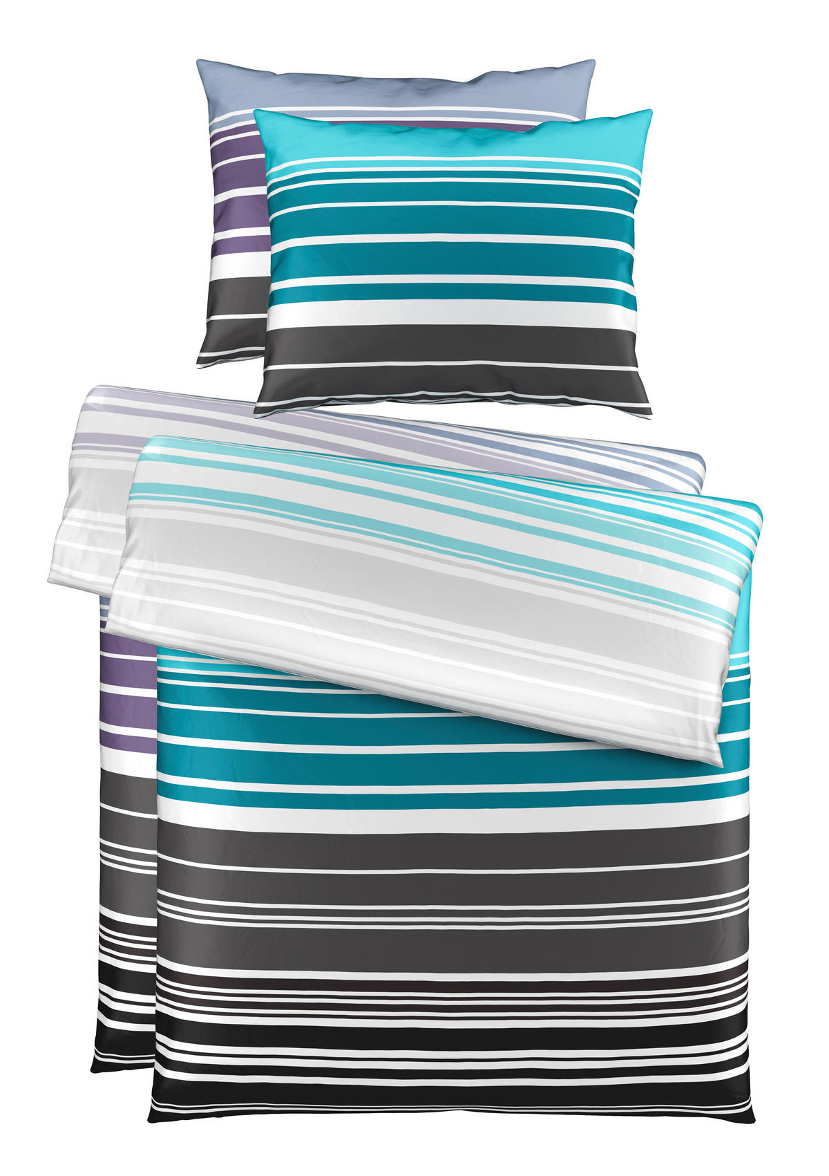 BETTWÄSCHE Satin 140/200 cm  - Blau, KONVENTIONELL (140/200cm) - Esposa