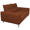 BIGSOFA  in Cord Kupferfarben  - Schwarz/Kupferfarben, KONVENTIONELL, Textil/Metall (246/100/116cm) - Carryhome
