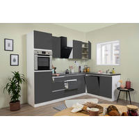 ECKKÜCHE 280/172 cm  in Weiss, Grau Hochglanz  - Weiss/Grau Hochglanz, Modern, Holzwerkstoff (280/172cm) - Respekta