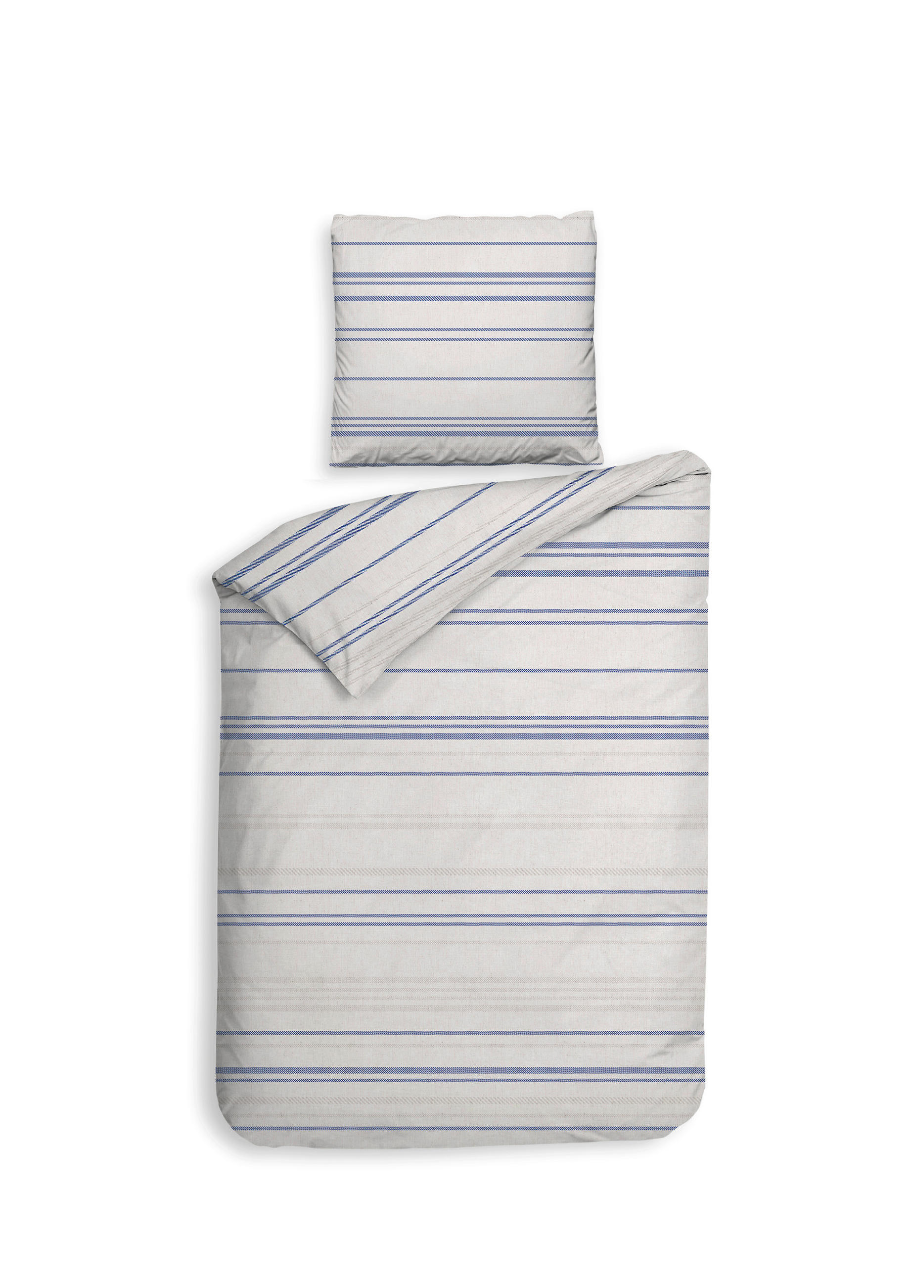 BETTWÄSCHE 2-teilig Mattia Flanell 135/200 cm  - Grau, Basics, Textil (135/200cm)