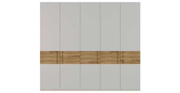 DREHTÜRENSCHRANK  in Eichefarben, Hellgrau  - Eichefarben/Hellgrau, MODERN, Holz/Holzwerkstoff (251,5/225/60cm) - Xora