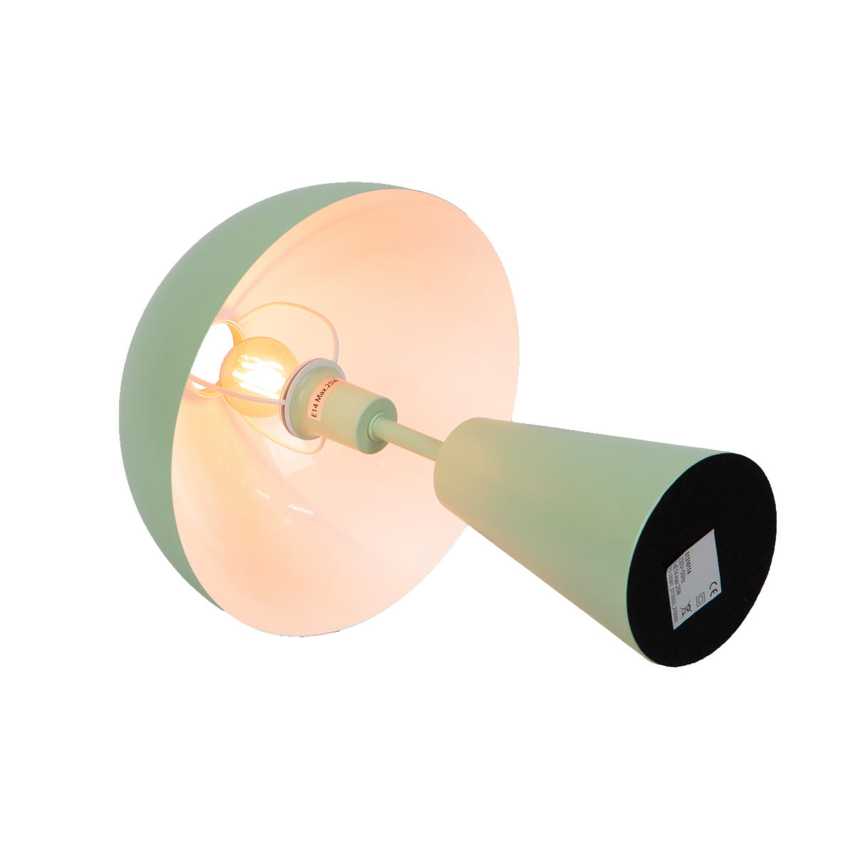 TISCHLEUCHTE 25/36 cm   - Salbeigrün, Design, Metall (25/36cm) - Globo