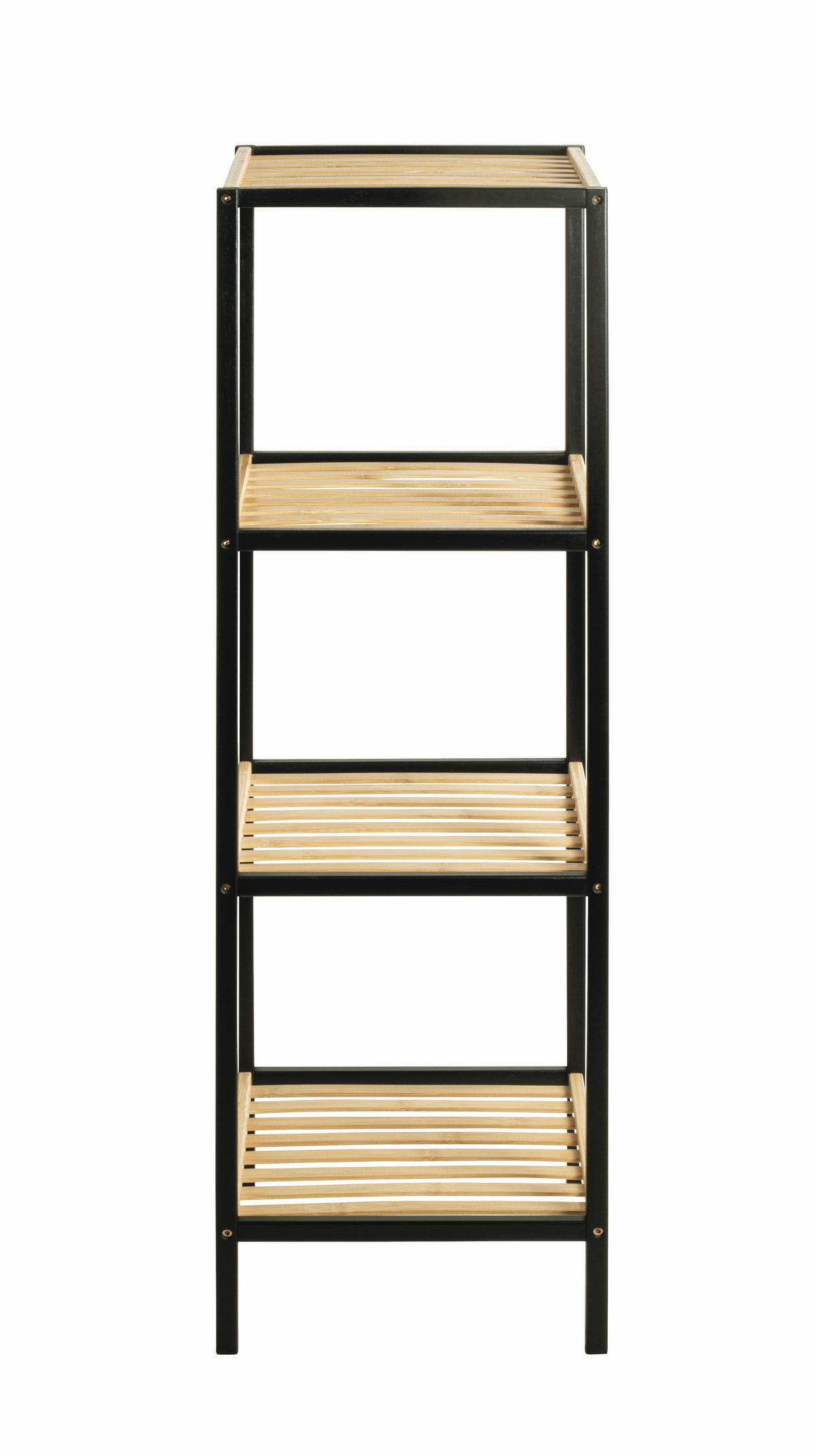 REGAL Bambus Hartholz Naturfarben, Schwarz  - Schwarz/Naturfarben, Design, Holz (35/115/35cm)