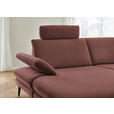 WOHNLANDSCHAFT  in Chenille, Flachgewebe Weinrot  - Weinrot/Schwarz, Design, Textil/Metall (180/344/208cm) - Dieter Knoll