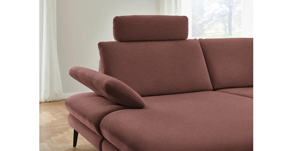 WOHNLANDSCHAFT  in Chenille, Flachgewebe Weinrot  - Weinrot/Schwarz, Design, Textil/Metall (180/344/208cm) - Dieter Knoll