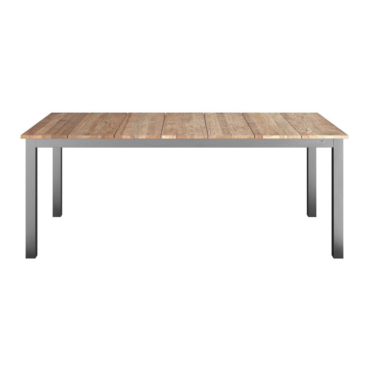 GARTENTISCH 200/100/76 cm Holz, Metall rechteckig  - Edelstahlfarben/Naturfarben, LIFESTYLE, Holz/Metall (200/100/76cm) - Amatio