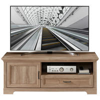 TV-RACK 143/54/51 cm  - Eichefarben, Design, Holzwerkstoff/Metall (143/54/51cm) - MID.YOU
