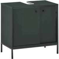 WASCHBECKENUNTERSCHRANK 60/62/32 cm  - Dunkelgrün/Schwarz, KONVENTIONELL, Holzwerkstoff/Kunststoff (60/62/32cm) - Xora