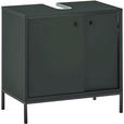 WASCHBECKENUNTERSCHRANK 60/62/32 cm  - Dunkelgrün/Schwarz, KONVENTIONELL, Holzwerkstoff/Kunststoff (60/62/32cm) - Xora