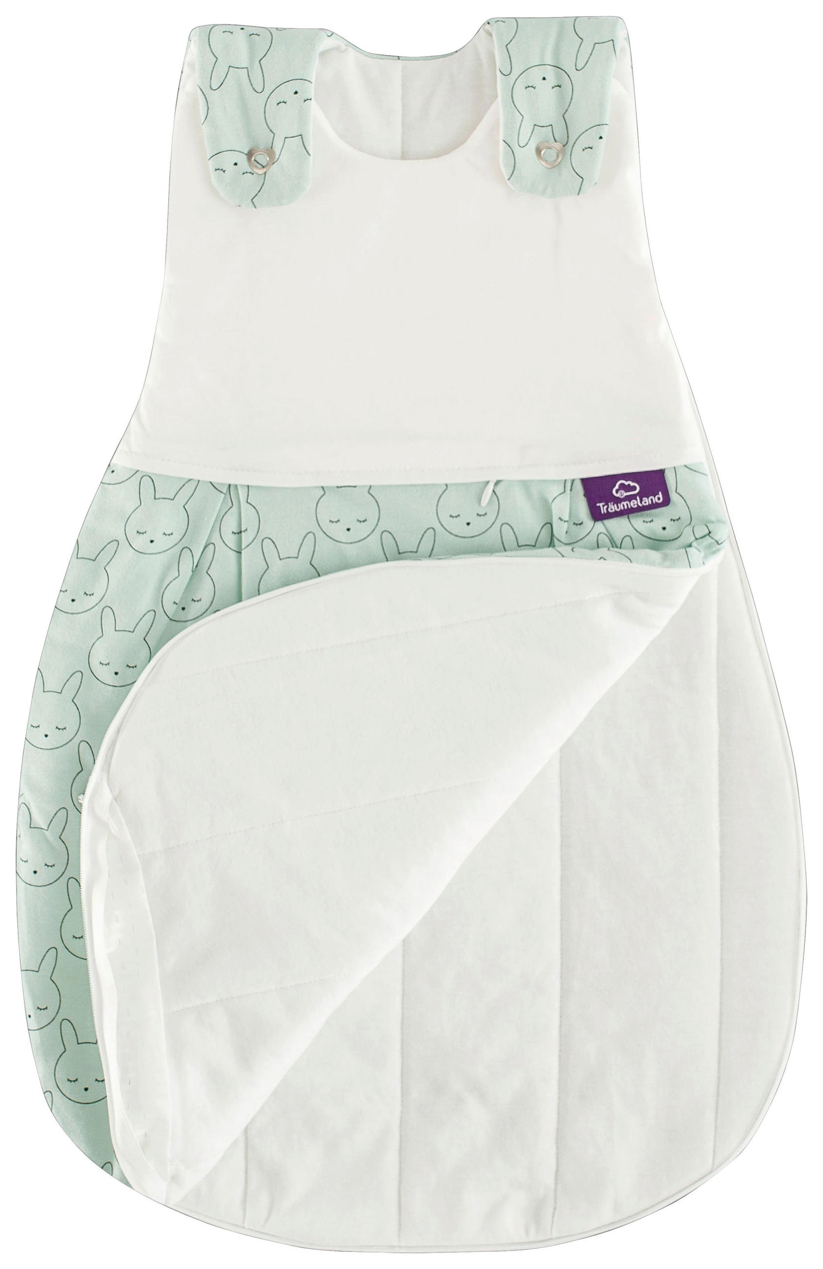 BABYSCHLAFSACKSET LIEBMICH    56/62   - Weiß/Grün, Basics, Textil (56/62null) - Träumeland