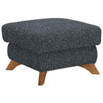 HOCKER Bouclé Dunkelgrau  - Eichefarben/Dunkelgrau, MODERN, Holz/Textil (65/47/65cm) - Valnatura