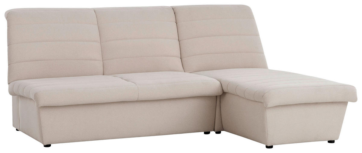 ECKSOFA in Webstoff Creme  214/168 cm  - Creme/Schwarz, Design, Kunststoff/Textil (214/168cm) - LOOKS by W.Joop