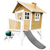 SPIELHAUS 264/203/177 cm  - Braun/Weiß, KONVENTIONELL, Holz/Kunststoff (264/203/177cm) - Ambia Garden