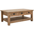 COUCHTISCH Mangoholz massiv 115/70/45 cm rechteckig Braun  - Silberfarben/Braun, Trend, Holz/Metall (115/70/45cm) - Ambia Home