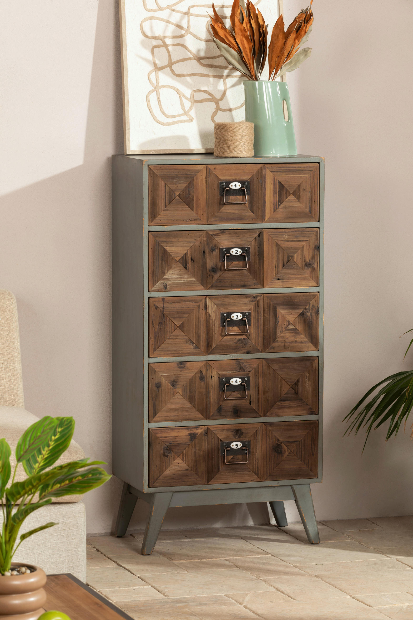 KOMMODE  in 54/113/33.5 cm  - Schwarz/Naturfarben, KONVENTIONELL, Holz/Metall (54/113/33.5cm) - Livetastic