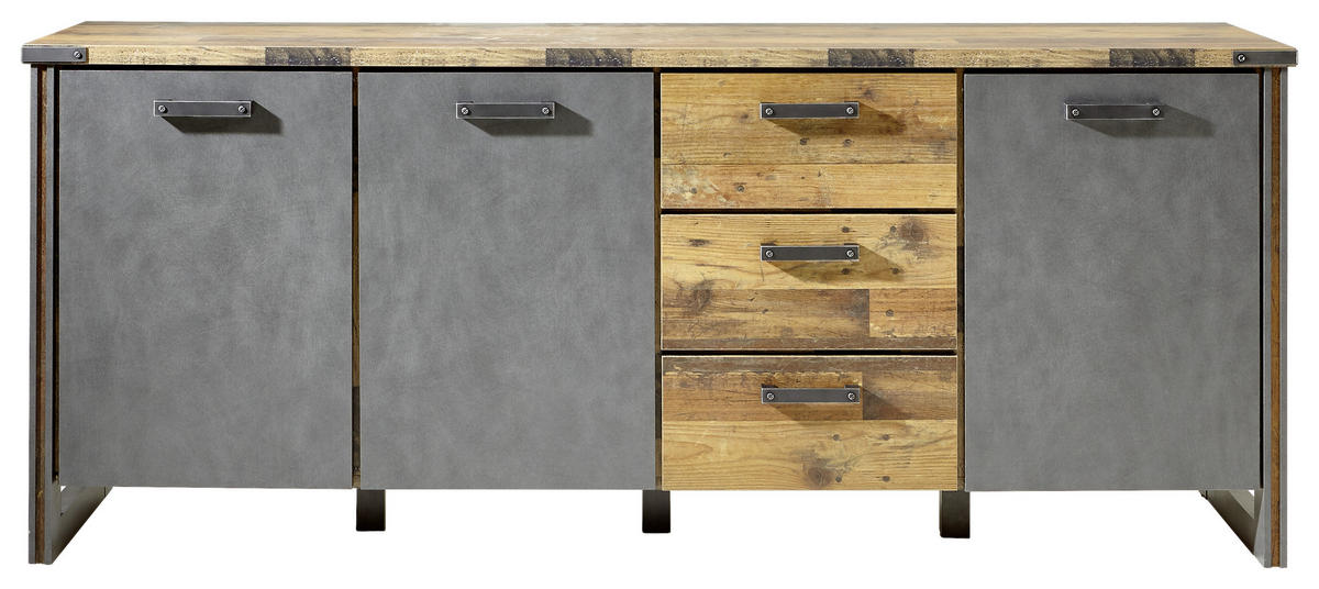 SIDEBOARD  207/88/42 cm 3 Schublade(n)  - Anthrazit/Grau, KONVENTIONELL, Holzwerkstoff/Kunststoff (207/88/42cm) - Hom`in